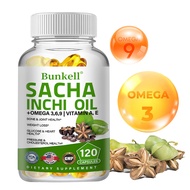 Bunkell Sacha Inchi Oil Supplement with Omega 3, 6, 9, Vitamin A, E to support bone and joint health