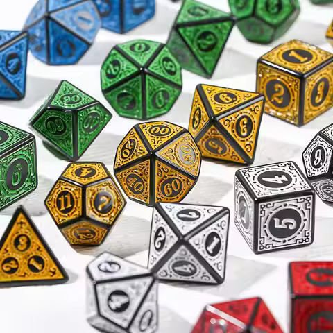 35Pcs 5Color Polyhedral Dice Set For TRPG DND Game Accessory D4 D6 D8 D10 D12 D20 For Board Card Gam