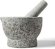 YWAWJ Stone Mortar and Pestle Grinding Pot Mortar and Pestle/Spice Grinder Granite Stone Raft Mortar and Pestle Set