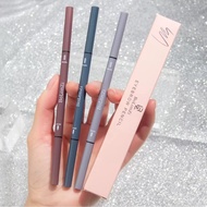 pink-Girl: 1.5mm Eyebrow Pencil Automatic Rotation Waterproof With 6-Color Brush-B29