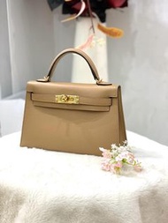 Hermes mini Kelly 奶茶金扣(難搵mini Kelly 顏色)