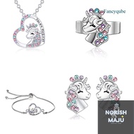 FQjewelryDaily Women Jewelry Color Diamond Unicorn Necklace Gift Love Unicorn Jewelry Gift