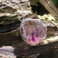 超七原礦項鍊 超級七 醫療鋼手作吊墜 三輪骨幹 天然水晶