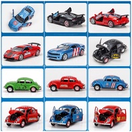1:32 Alloy Cartoon Car Model Spiderman Batman Captain Car Model Cartoon Kitty Doraemon Luffy Mickey 