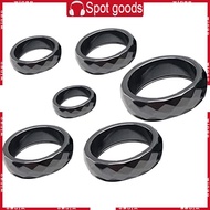 WIN Unisex Anxiety Band Ring Hematite Magnet Ring Hematite Stone Band Ring Therapy Anxiety Pain Abso