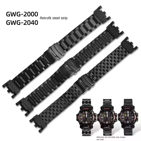 Stainless Steel Watch Strap For Casio G-SHOCK 5678 GWG-20001A1PR GWG-2040FR Modified Bracelet gwg200