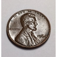 United States Old Coin 1 Cent Year 1964