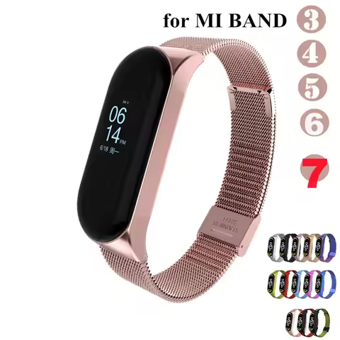 Mi band 7 6 3 4 5 Strap Metal for Xiaomi Mi Band 7 Bracelet Screwless Xiaomi Mi Band 6 Bracelet Corr