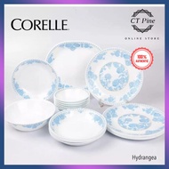 Corelle 20pc Set Gold Premium Series [Hydrangea HYR] /// Elegant Classy Plate Pinggan Bowl Mangkuk Mug Premier