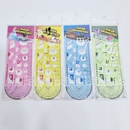 Geometric Ruler Shape + Protractor