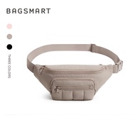 BAGSMART เอวแพ็ค.Cross Body Quilted สำหรับผู้หญิง แฟชั่นและสะดวกสำหรับการเดินทางหรือสวมใส่อย่างสบาย