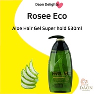 Rosee Eco Aloe Hair Gel Super hold 530ml | Aloe Vera Extract & Smooth Non Sticky Finish
