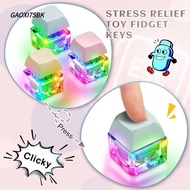 GAOXI75BK Finger Keyboard Caps, With Light Keys Button Fidget Keychain, Relief Stress Pass The Time 