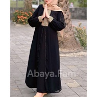 Abaya Gamis Hitam Turkey Maxi Dress Arab Saudi Bordir Zephy Turki