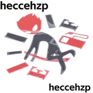 HECCEHZP 2pcs Angry Boy  Gauge Car Decals, 5.12x4.33in PET Funny Car Stickers, Car Accessories Black,Red Boy Shape  Tank Cap Gage Empty Stickers for Cars, Van, Trucks