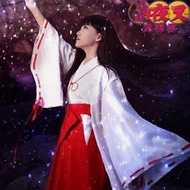 精選 全套桔梗COSPLAY女服 裝男款和服 動漫日本巫女服 弓箭木屐假發道具
