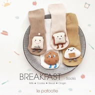 LE PATOOTIE Socks cute soft Socks for baby girls - Breakfast