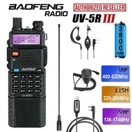 Baofeng UV-5R III Tri-Band Walkie Talkie Two Way Radio with 3800mAH battery Speaker Mic and Cable