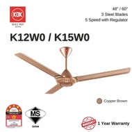KDK K15W0/K12W0 Regulator Ceiling Fan 60"/48" (Copper Brown)