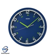 Seiko Clock QXA789LR Decorator Quiet Sweep Second Hand Matt Blue Numeral Wall Clock QXA789L QXA789
