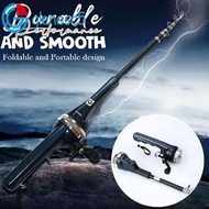GLENES Fishing Rod, 131cm Telescopic Fish Pole Reel Combo, Mini Portable with Fishing Line Spinning 