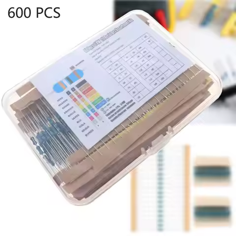 Metal Film 1 4W Film Resistor 300 600Pcs 4W Metal 10R 1M Resistance 1 0 25W Resistor Kit 1M Resistan