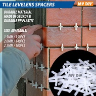1.5MM / 2.0MM / 2.5MM WHITE TILE SPACERS WALL FLOOR TILE PLASTIC CROSS SPACER FOR CERAMIC TILE LEVEL