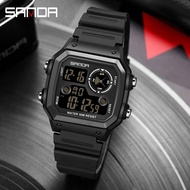 SANDA Digital Display Waterproof Men LED Watch 418-3