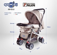 Kereta Dorong Space Baby Spacebaby SB - 6212 BABY STROLLER By Pacific