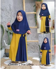 Gamis Laneeka Terbaru Lebaran FREE JILBAB | set hijab anak Zhavira Jersey Usia 2 3 4 5 6 Tahun