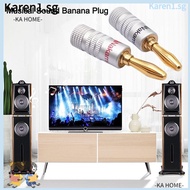 KA Musical Sound Banana Plug,  Gold Plated Nakamichi Banana Plug, 4MM Speakers Amplifier Black&amp;Red for Speaker Wire Banana Connectors Plugs Jack
