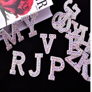 1pc A-Z Letter, Bright Color, Exquisite, Custom Name, Hand-Stitched Patch, Adhesive Backing, Badge, 