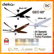 Deka+ Geo 60 LED 60" Inch Motor DC Kipas siling besar Remote + Lampu LED 3C