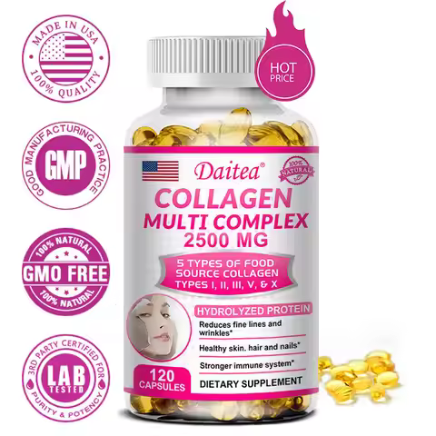 Collagen Multi Complex 2500mg, Supports Healthy Joints, Hair, Nails, Promotes Absorption, Helps Mois