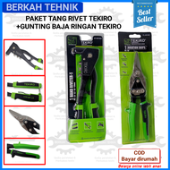 Tang Rivet ripet tekiro + Gunting Holo/Gunting Baja Ringan TEKIRO camel