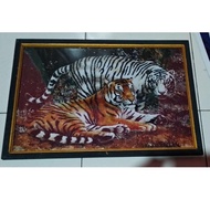 {KPO.18Oc22U} Smoked tiger print painting Plus frame size 65×45