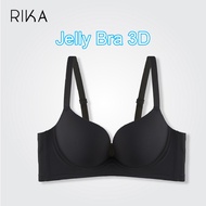 RIKA Jelly Bra 3D บราไร้โครง สีดำ/ขาว ฟองน้ำบาง 7mm ไซส์ L-XXL