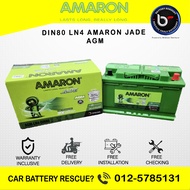 [ Installation Provided ] DIN80L - LN4 AMARON JADE AGM  Car Battery Bateri Kereta MERZ BMW AUDI PORC