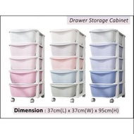 5 TIER PLASTIC CABINET DRAWER
