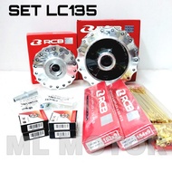 LC135 Set Hub Racing Boy Front Rear RCB Lidi/Spoke Bearing Collar Bush Complete One Set