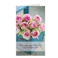 Combo of 4c greeting cards for Women's Day March 8 and October 20 - Gray card 11PN60