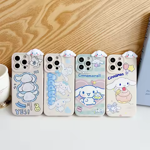 Sanrio 3D Cartoon Cinnamoroll Phone Holder Case For OPPO A38 A18 A33 A35 A3S A12E A3X A40 A40M A52 A