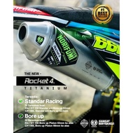 Exhaust Rocket 4 Titanium Klx Crf Wr Dtracker Klx Megapro Klx Tiger Klx Scorpio Full System Stainles