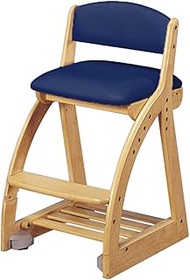 KOIZUMI FDC-056NSNB Study Chair, NS/Navy, Size: W 16.3 x D 19.5-21.5 x H 29.5 inches (413 x 495-545 