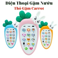 Carrot-shaped Rabbit Chewing Gum Music Phone Toy for Children