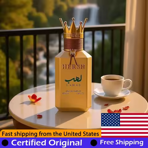 Al Ezz Oud Hersh Lahab Eau de Parfum Spray for Men 3.4 Oz Original Arab Perfumes Lasting Amber Wood 