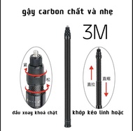 gậy 3m carbon instar 360 x 1 2 3 chất và nhẹ gắn action và gopro điều được
