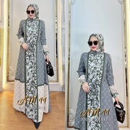 FL112 AM 11 ANNEMARIE DRESS AMORE BY RUBY GAMIS MOTIF BUNGA MEWA