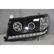 Toyota Landcruiser FJ100 2005 - 2007 LED Projector Head Lamp Headlamp ( Clear + Black )