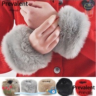 PREVALENT Faux Fur Wrist Cuffs for Wool Coat & Jackets Elastic Women's Fashion Arm Warmer
